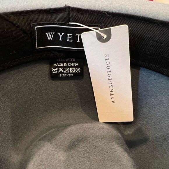 Anthropologie Wyeth Adrian Charcoal Slate Grey Wide Brim Rancher Hat Brand New - Picture 5 of 8